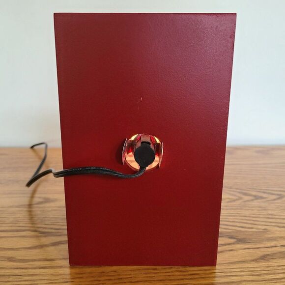 Vintage Christmas Primitive Folk Art Paper Light Lamp Box Holiday Peace Joy Noel - Picture 6 of 11